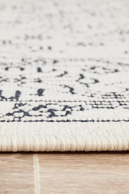 Seaside Tribal White Rug