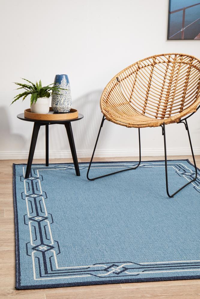 Seaside Borders Blue Rug