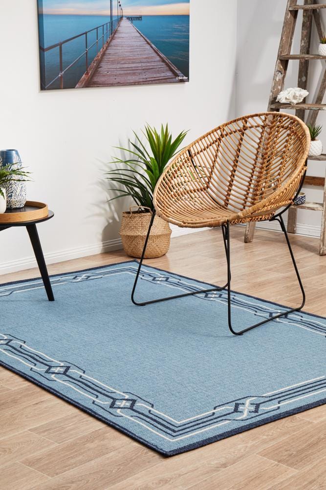 Seaside Borders Blue Rug