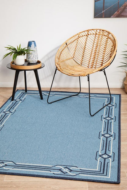 Seaside Borders Blue Rug