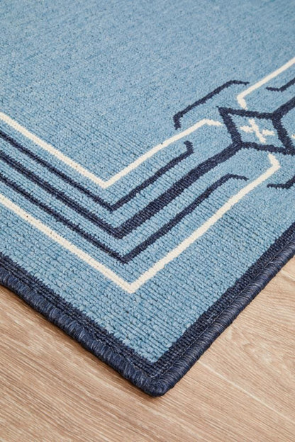 Seaside Borders Blue Rug