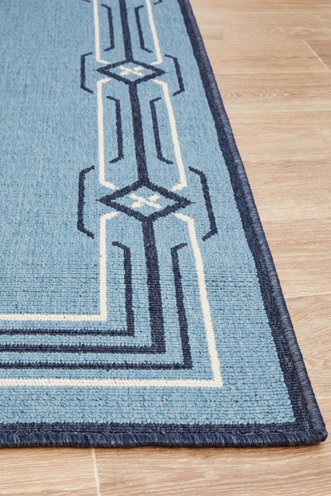 Seaside Borders Blue Rug