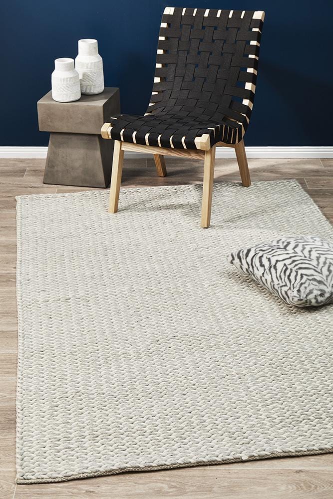 Studio Grey & White Braid Rug