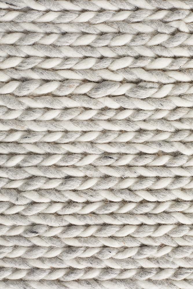 Studio Grey & White Braid Rug