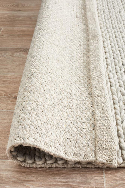 Studio Grey & White Braid Rug