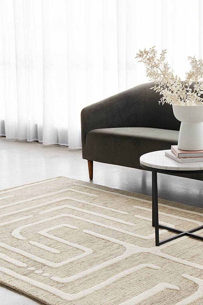 Summit Maze Linen Rug