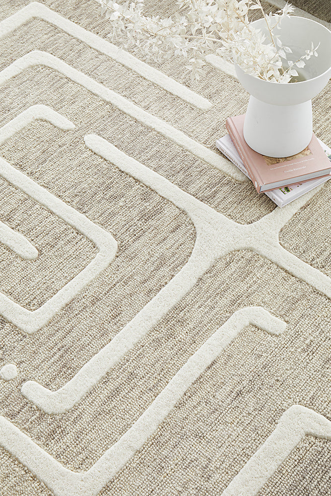 Summit Maze Linen Rug