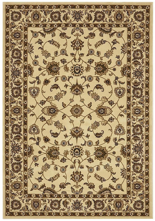 Sydney Collection Classic Rug Ivory With Ivory Border