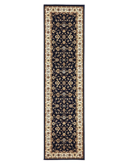 Sydney Classic Runner Blue With Ivory Border Runner Rug