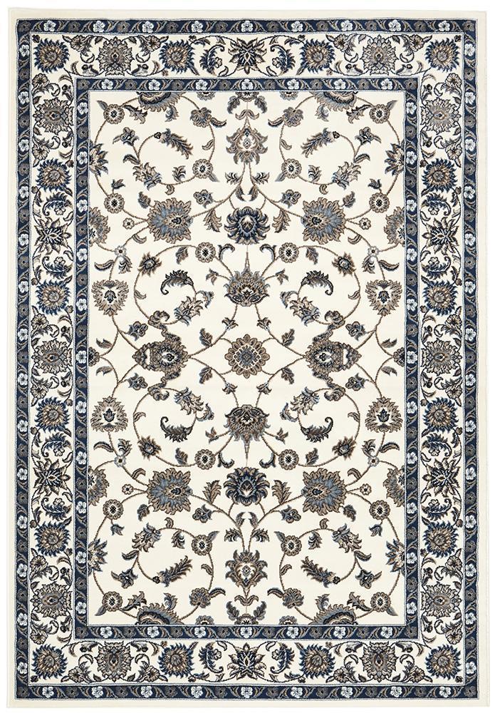 Sydney Collection Classic Rug White With White Border