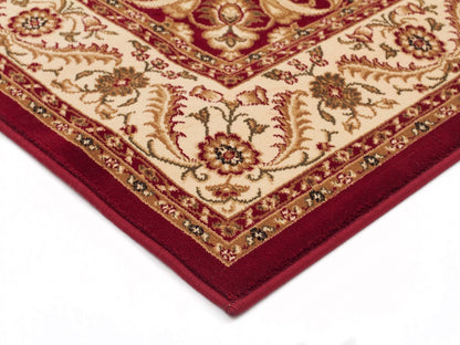 Sydney Medallion Runner Red With Ivory Border Runner Rug