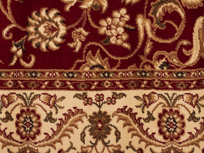 Sydney Medallion Runner Red With Ivory Border Runner Rug