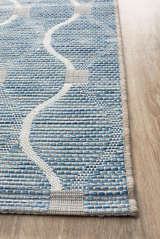 Terrace Blue Runner Rug : 5501