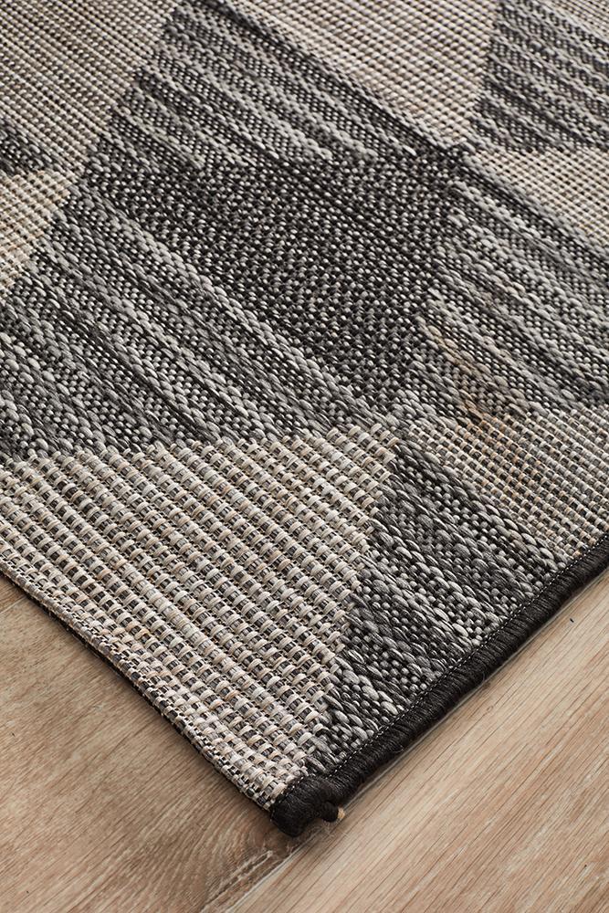 Terrace Black Runner Rug : 5503