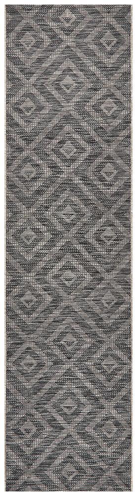 Terrace Black Runner Rug : 5504