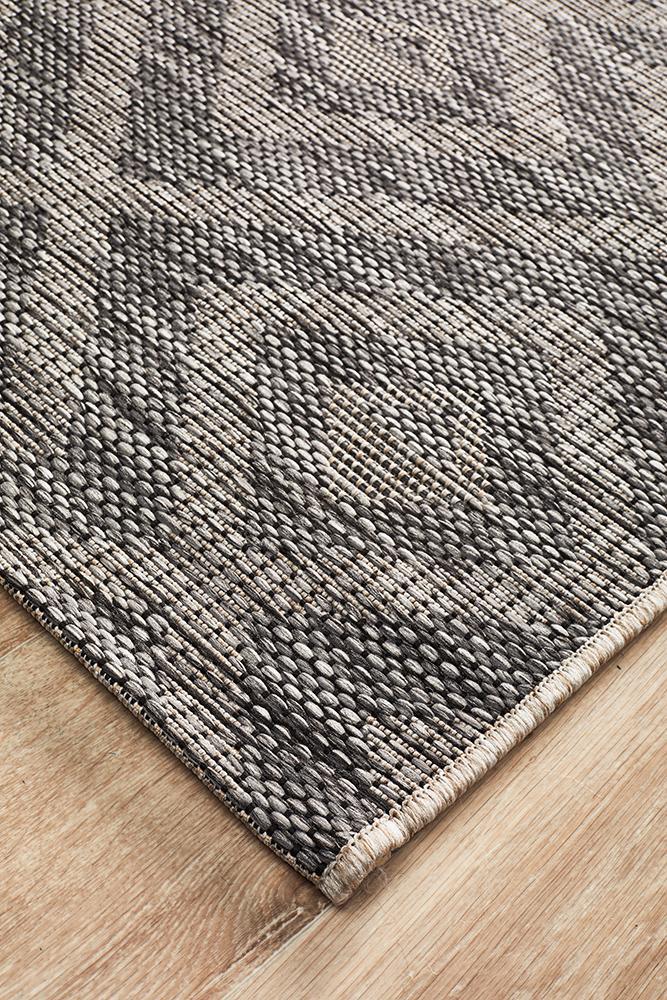 Terrace Black Runner Rug : 5504