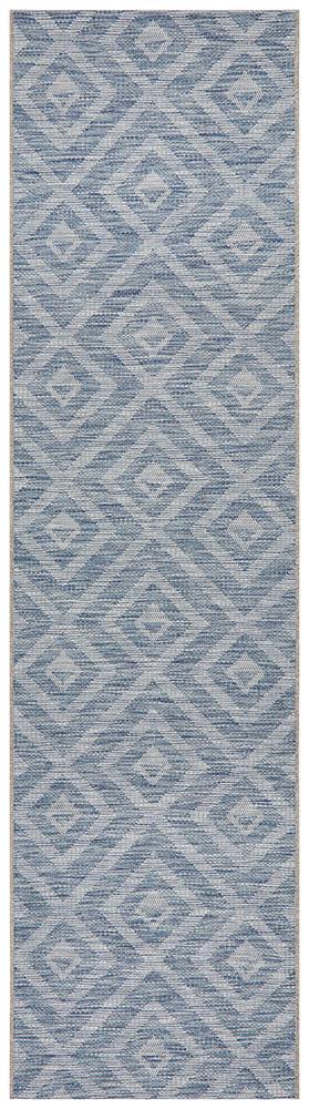 Terrace Blue Runner Rug: 5504