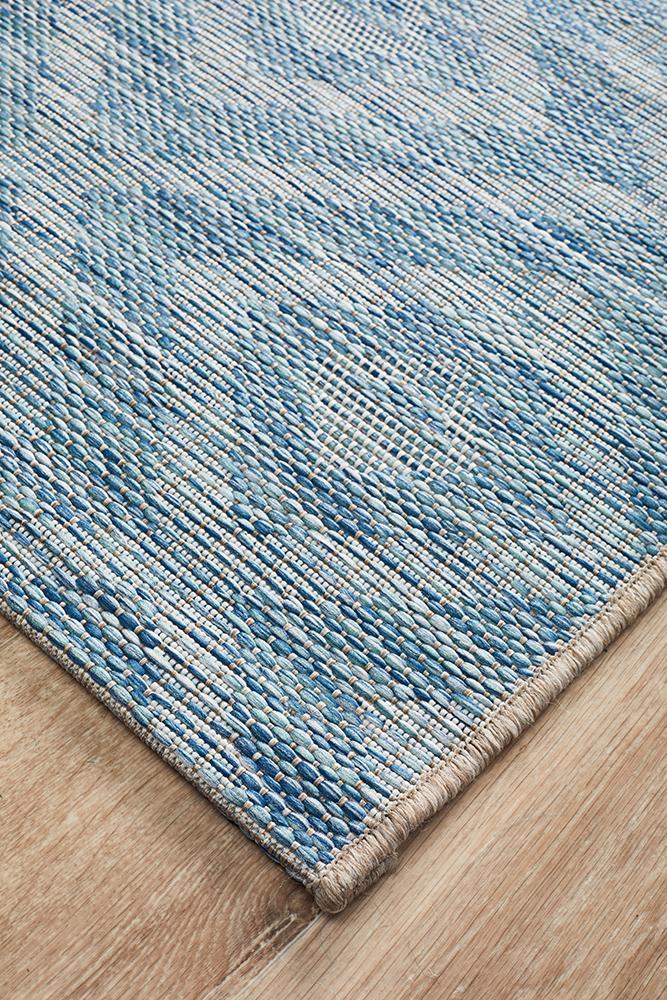 Terrace Blue Runner Rug: 5504