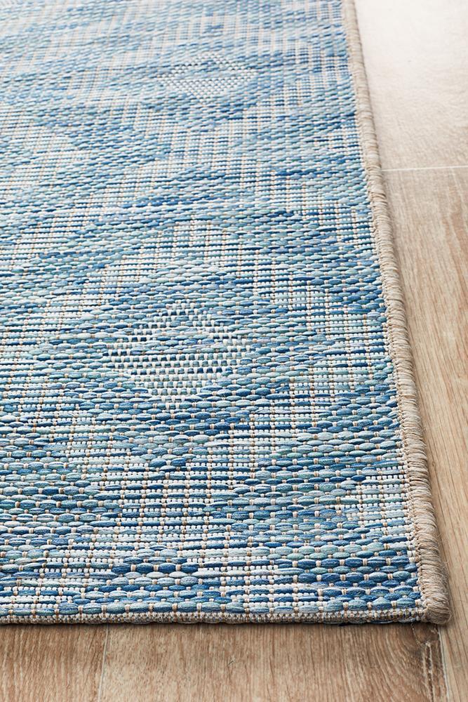 Terrace Blue Runner Rug: 5504