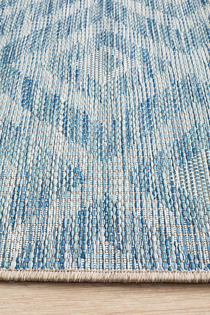 Terrace Blue Runner Rug: 5504