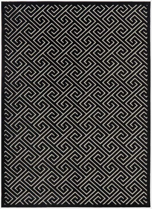 Manhattan Deco Black And Gold Rug