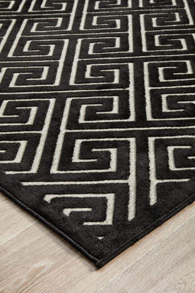 Manhattan Deco Black And Gold Rug