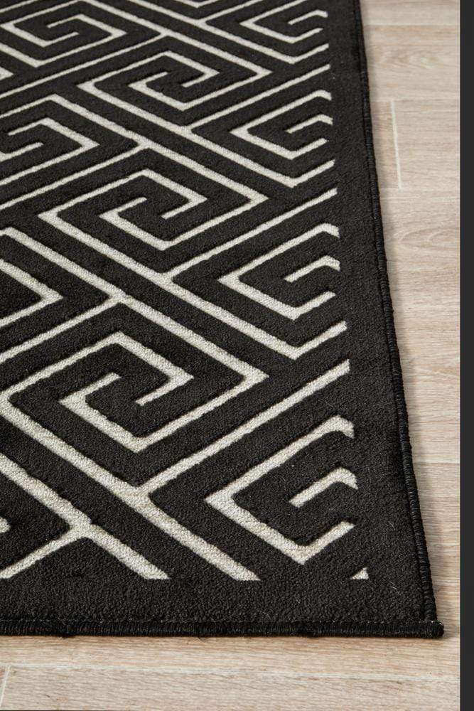 Manhattan Deco Black And Gold Rug