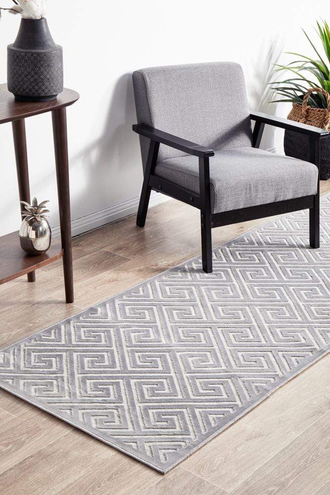 Manhattan Deco Silver Runner Rug