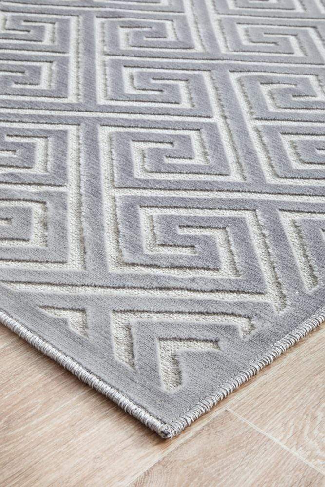 Manhattan Deco Silver Runner Rug