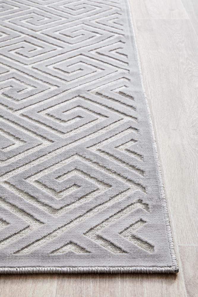 Manhattan Deco Silver Runner Rug