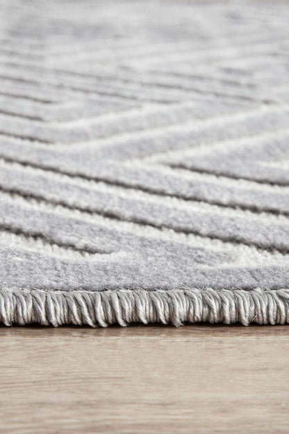 Manhattan Deco Silver Runner Rug