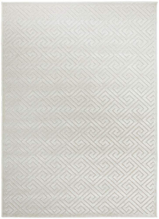 Manhattan Deco Natural White Rug