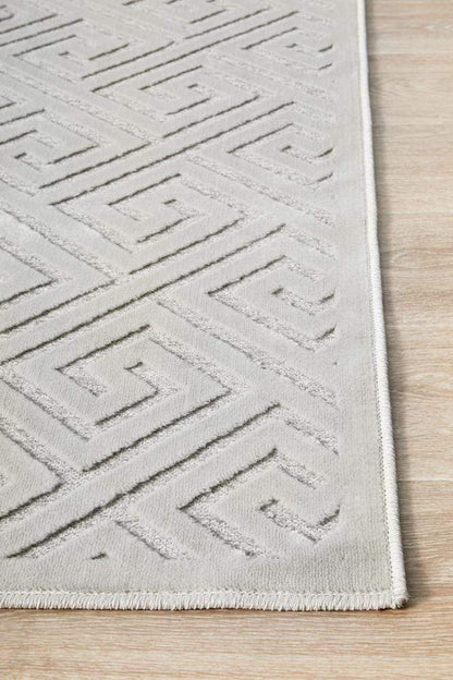 Manhattan Deco Natural White Rug