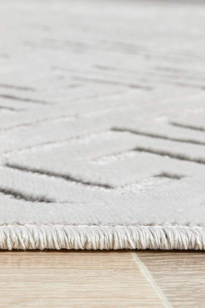 Manhattan Deco Natural White Rug