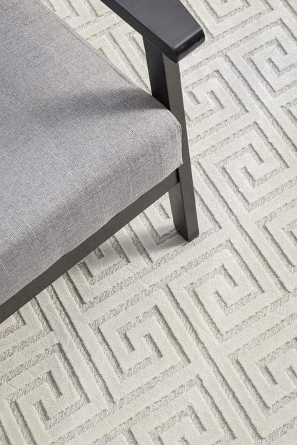 Manhattan Deco Natural White Rug