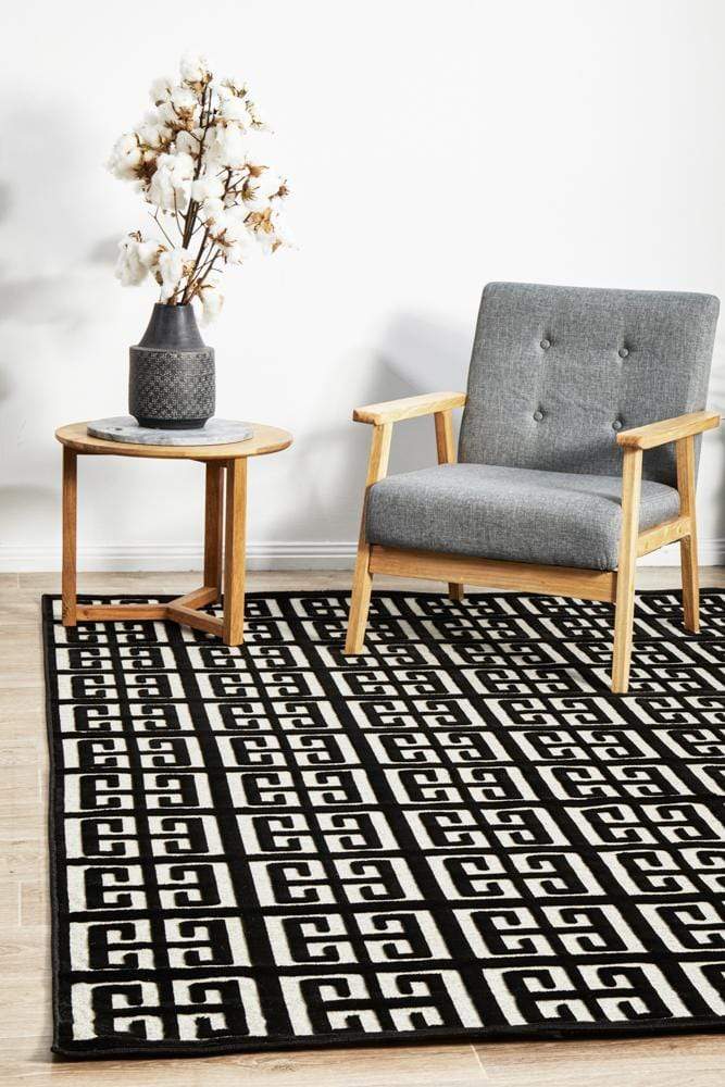 Manhattan York Black And Gold Rug