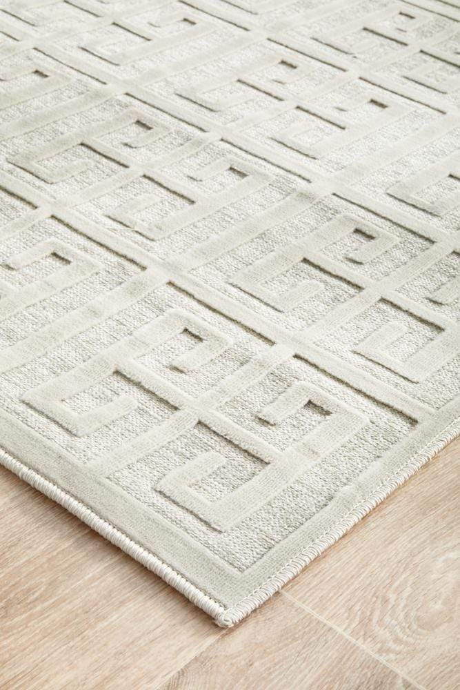 Manhattan York Natural White Runner Rug