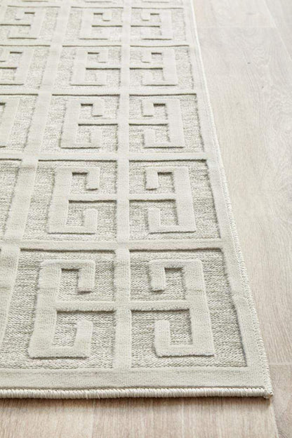 Manhattan York Natural White Runner Rug