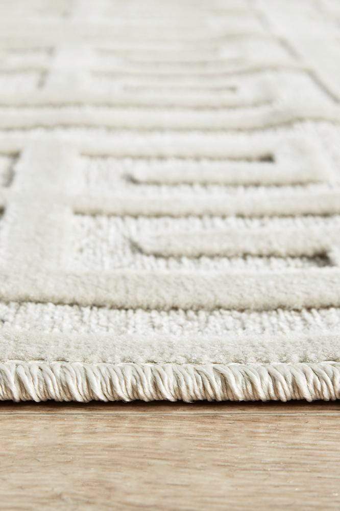 Manhattan York Natural White Runner Rug